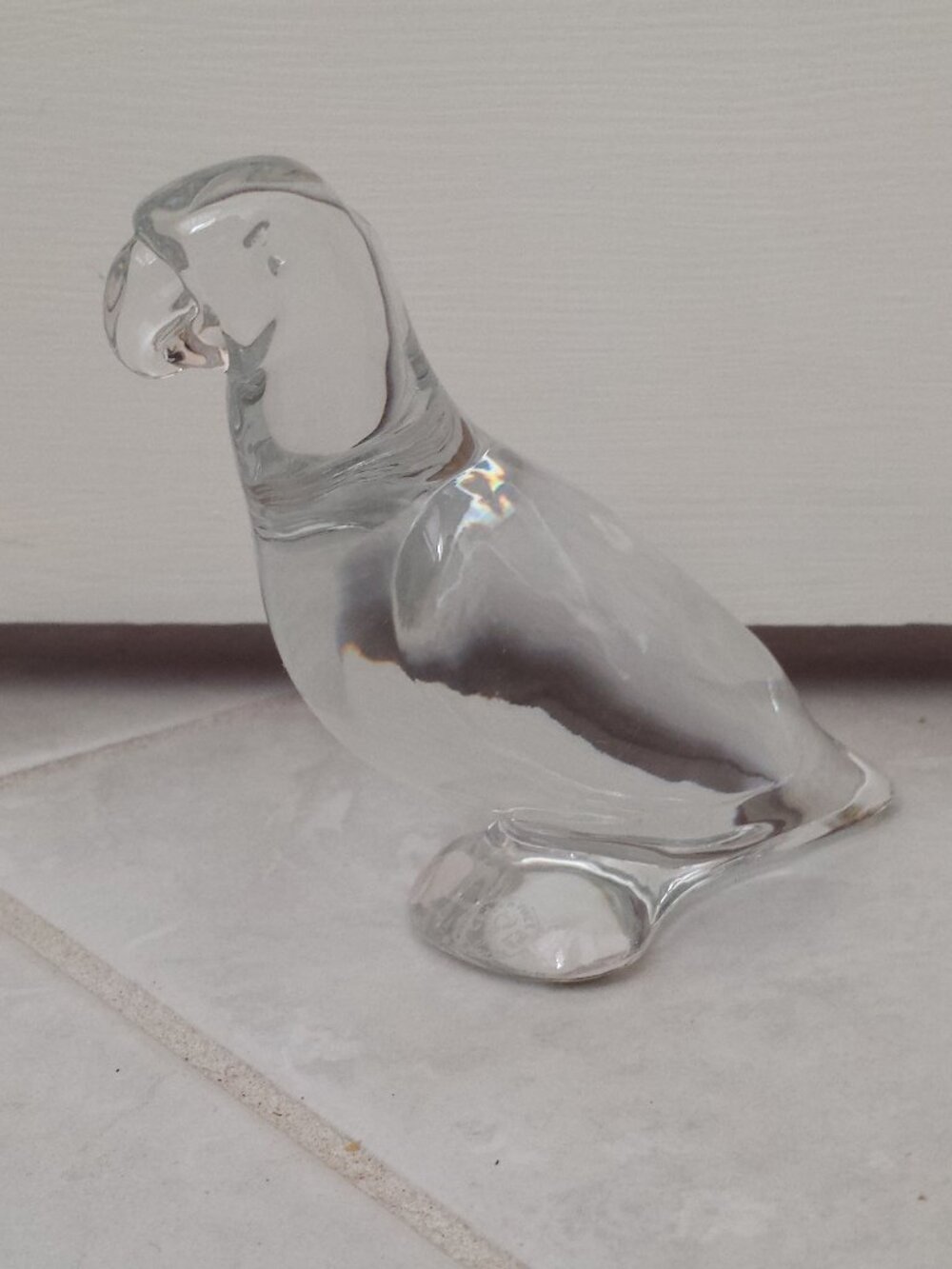 Baccarat France Crystal Parrot